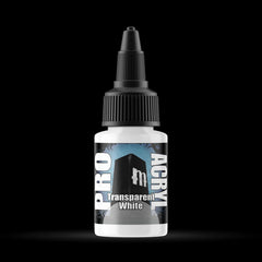 TRANSPARENT White - Premium Matte Acrylic Miniatures Paint - Monument Hobbies - 22 mL Dropper Bottle - Gootzy Gaming