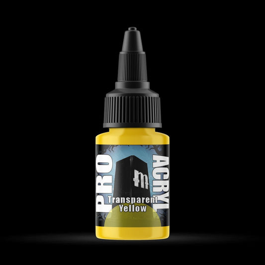 TRANSPARENT Yellow - Premium Matte Acrylic Miniatures Paint - Monument Hobbies - 22 mL Dropper Bottle - Gootzy Gaming