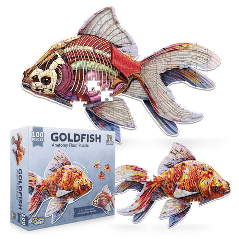Turn N Learn: Goldfish 100 Piece Anatomy Floor Puzzle - Gootzy Gaming