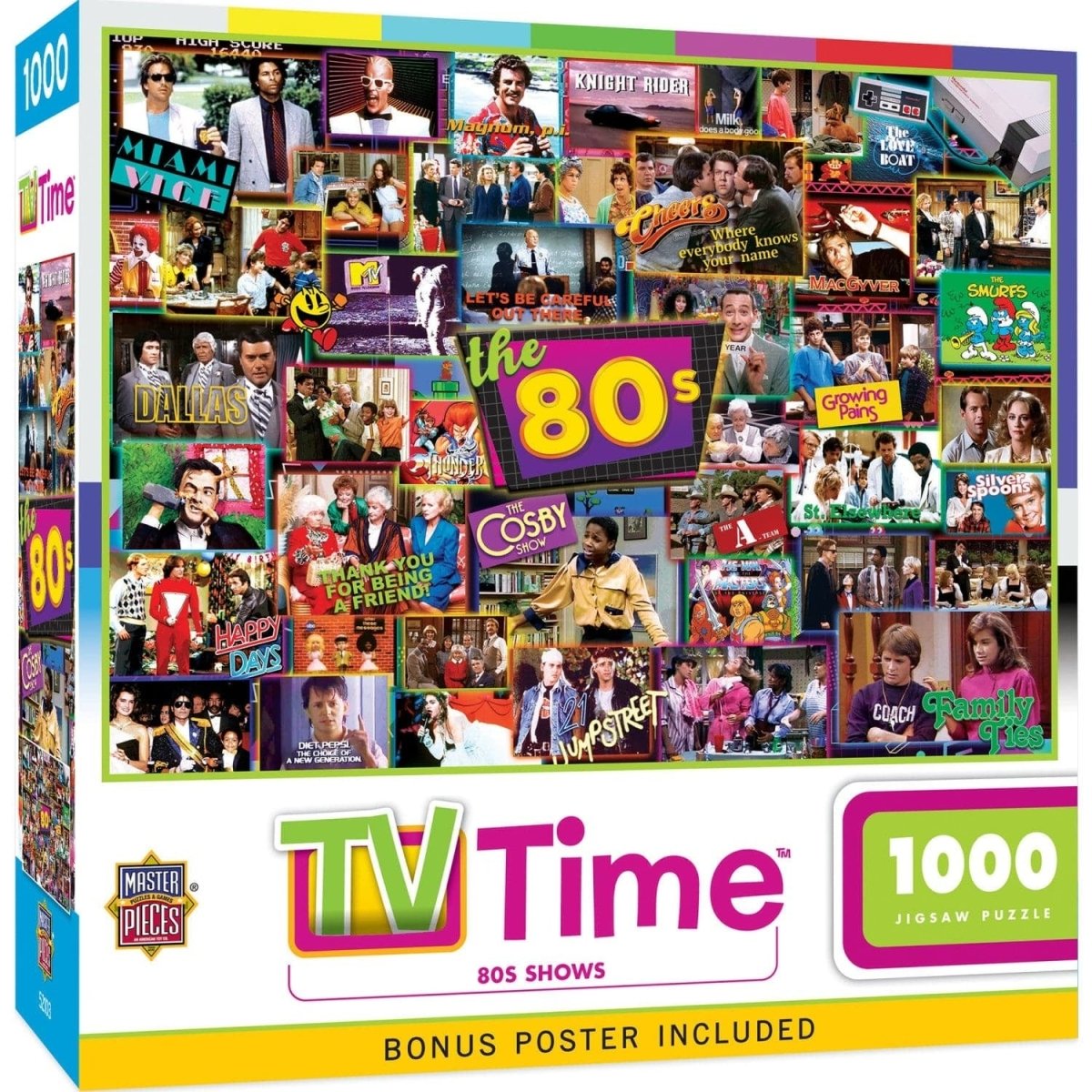 TV Time - 80's Shows 1000 Piece Puzzle - Gootzy Gaming