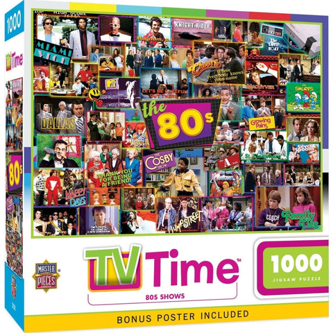TV Time - 80's Shows 1000 Piece Puzzle - Gootzy Gaming