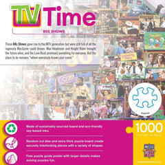 TV Time - 80's Shows 1000 Piece Puzzle - Gootzy Gaming