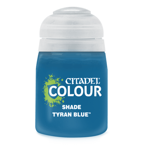 Tyran Blue - Shade / Wash Matte Acrylic Miniatures Paint - Citadel Colour - 18 mL - Gootzy Gaming