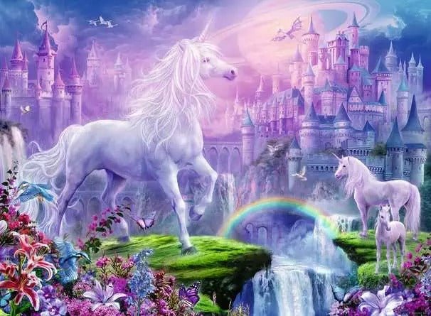 Unicorn Kingdom 100 XXL Piece Glitter Puzzle - Gootzy Gaming