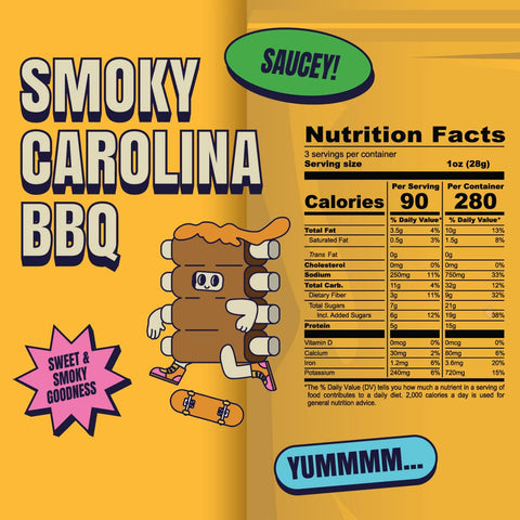 Vegan & Plant Based Smoky Carolina BBQ Jerky 3 oz: Single Bag - Gootzy Gaming