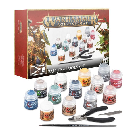 Warhammer Age of Sigmar: Paints and Tools Set - Gootzy Gaming