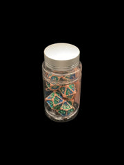 Water Dragonscale - Metal 7 Dice Set - D&D Dice - Gootzy Gaming