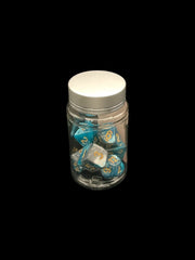 Water Metallic Swirl - Plastic Standard 7 Dice Set - D&D Dice - Gootzy Gaming