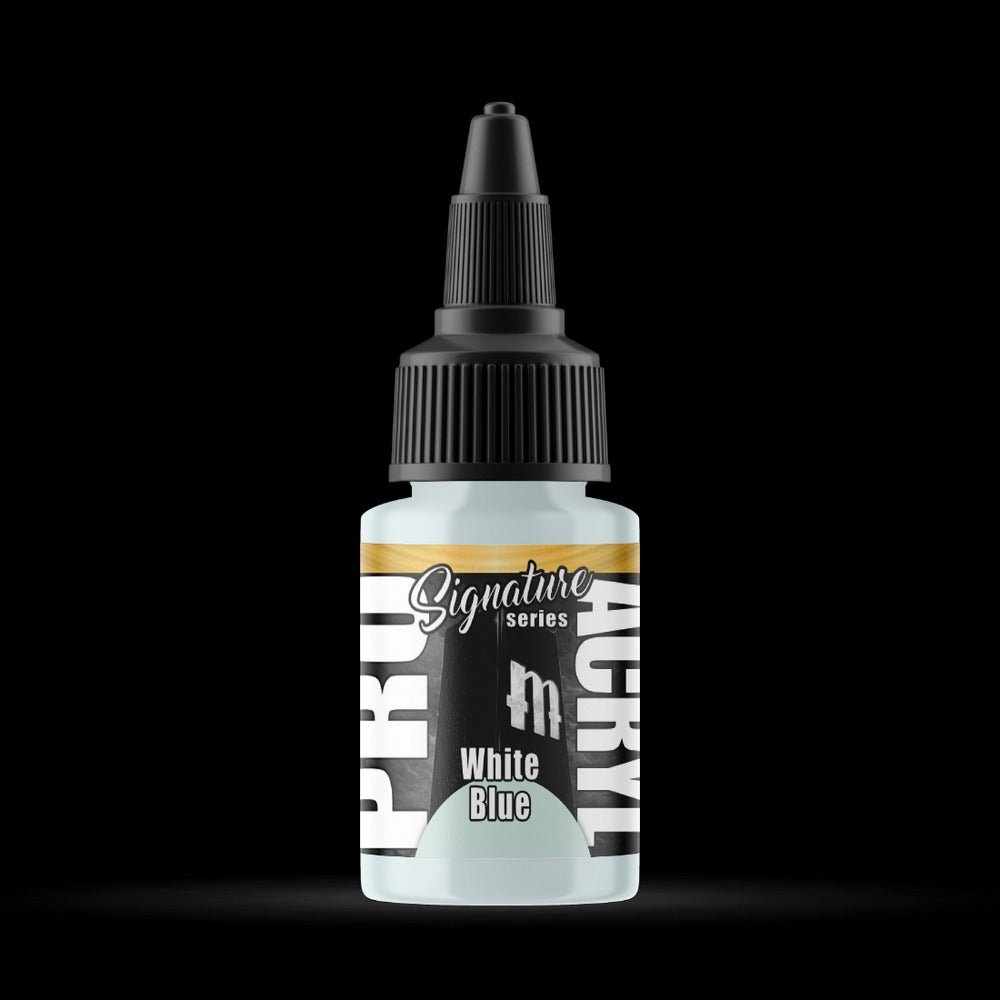 White Blue - Premium Matte Acrylic Miniatures Paint - Monument Hobbies - 22 mL Dropper Bottle - Gootzy Gaming