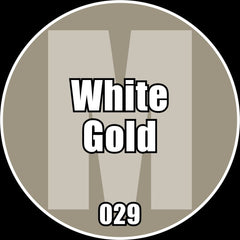 White Gold - Premium Metallic Acrylic Miniatures Paint - Monument Hobbies - 22 mL Dropper Bottle - Gootzy Gaming