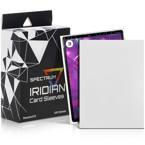 White - Spectrum Iridian Matte Card Sleeves - 100 Count - Gootzy Gaming