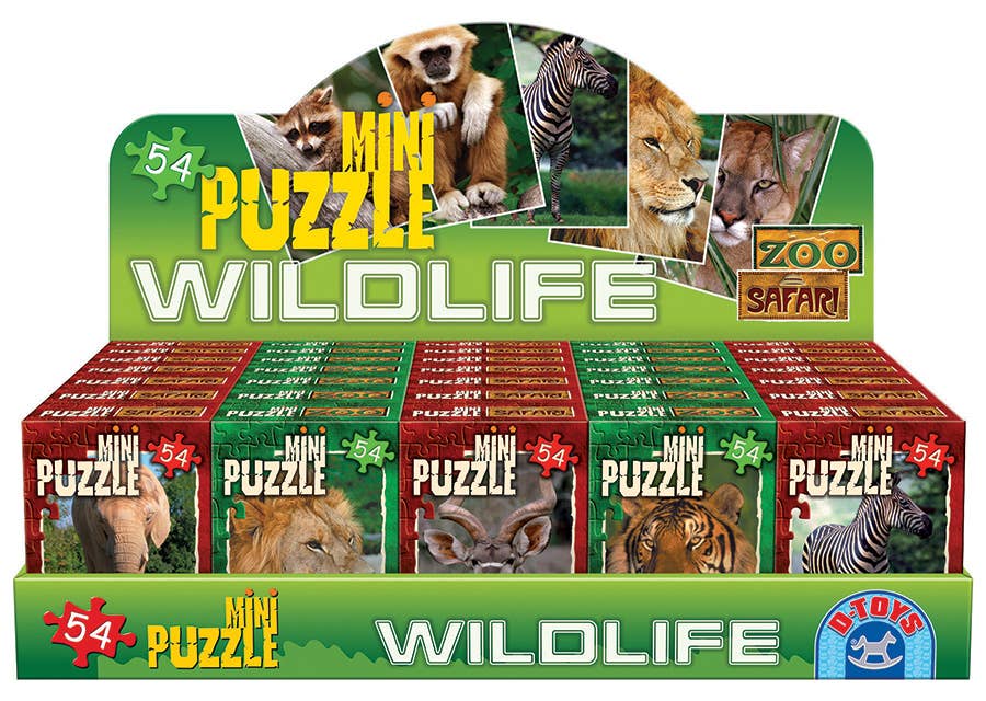 Wildlife Zoo Safari 54 Piece Mini Puzzles (Designs May Vary) - Gootzy Gaming
