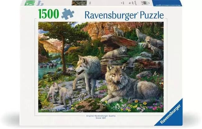 Wolves in Spring 1500 Piece Puzzle - Gootzy Gaming