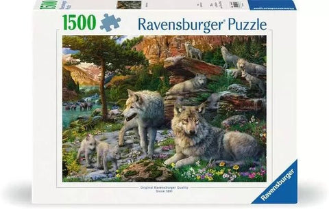 Wolves in Spring 1500 Piece Puzzle - Gootzy Gaming