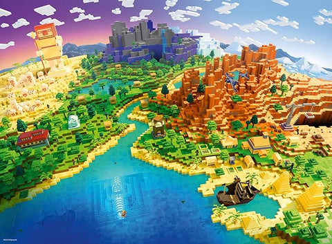 World of Minecraft 500 Piece Puzzle - Gootzy Gaming
