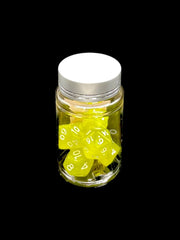 Yellow Sparkle - Plastic Standard 7 Dice Set - D&D Dice - Gootzy Gaming