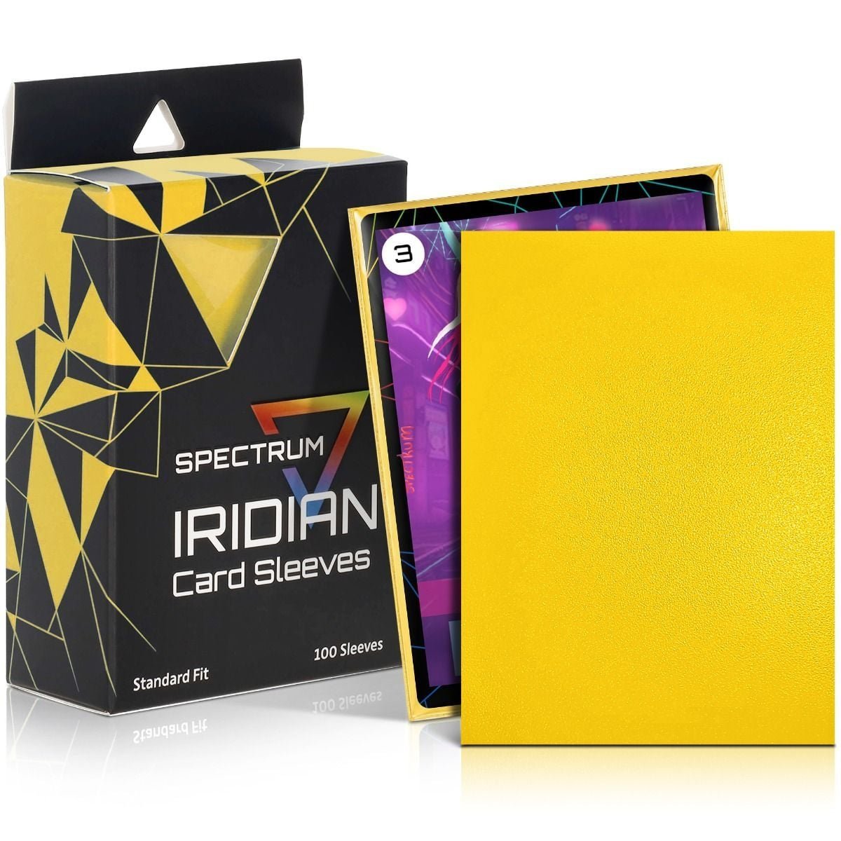 Yellow - Spectrum Iridian Matte Card Sleeves - 100 Count - Gootzy Gaming