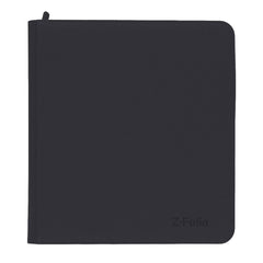 Z - Folio 12 Pocket Zippered LX Side Loading Binder - Black - Gootzy Gaming