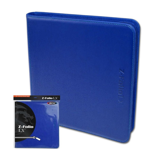 Z - Folio 12 Pocket Zippered LX Side Loading Binder - Blue - Gootzy Gaming