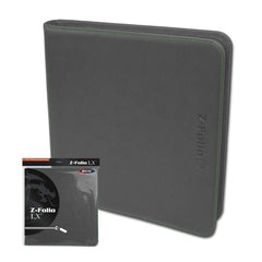 Z - Folio 12 Pocket Zippered LX Side Loading Binder - Gray - Gootzy Gaming