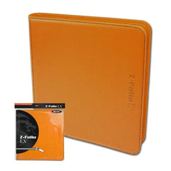 Z - Folio 12 Pocket Zippered LX Side Loading Binder - Orange - Gootzy Gaming