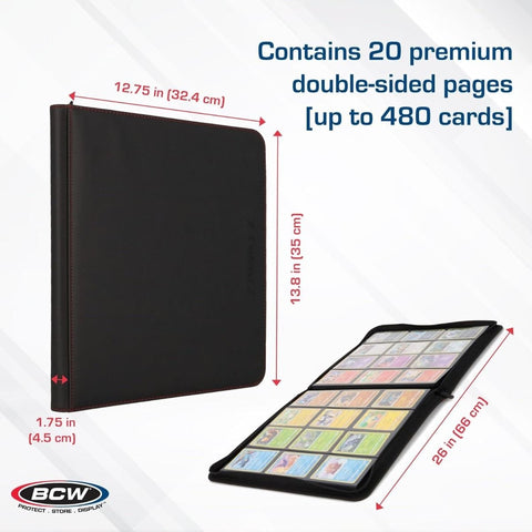 Z - Folio 12 Pocket Zippered LX Side Loading Binder - Purple - Gootzy Gaming