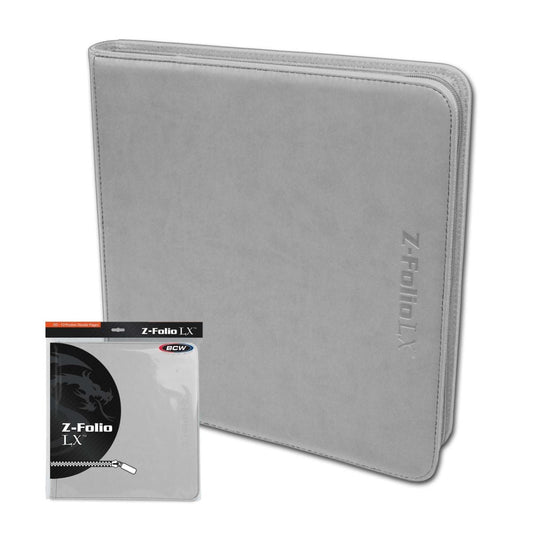 Z - Folio 12 Pocket Zippered LX Side Loading Binder - White - Gootzy Gaming