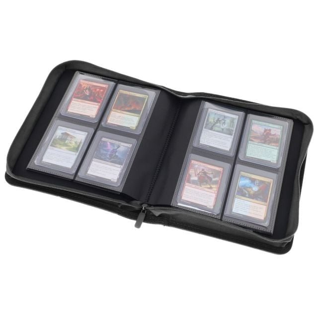 Z - Folio 4 Pocket Zippered LX Toploaders Binder - Black - Gootzy Gaming