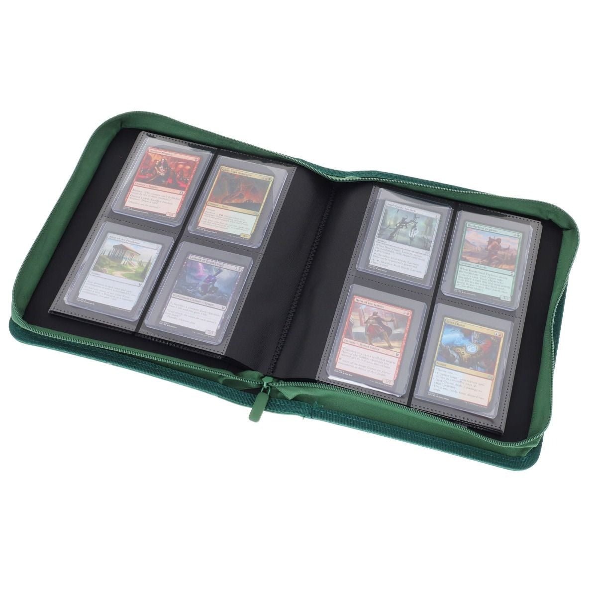 Z - Folio 4 Pocket Zippered LX Toploaders Binder - Green - Gootzy Gaming