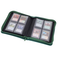 Z - Folio 4 Pocket Zippered LX Toploaders Binder - Green - Gootzy Gaming