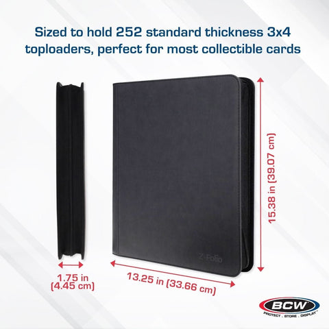 Z - Folio 9 Pocket Zippered LX Toploaders Binder - White - Gootzy Gaming