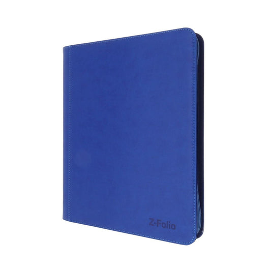 Z-Folio 9 Pocket Zippered LX Toploaders Binder- Blue