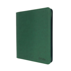 Z-Folio 9 Pocket Zippered LX Toploaders Binder- Green