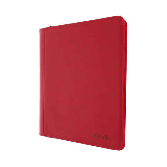 Z-Folio 9 Pocket Zippered LX Toploaders Binder- Red