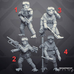 4 Armed Monkey Alien Pilot Mercenary - SW Legion Compatible Miniature (38-40mm tall) High Quality 8k Resin 3D Print - Skullforge Studios - Gootzy Gaming