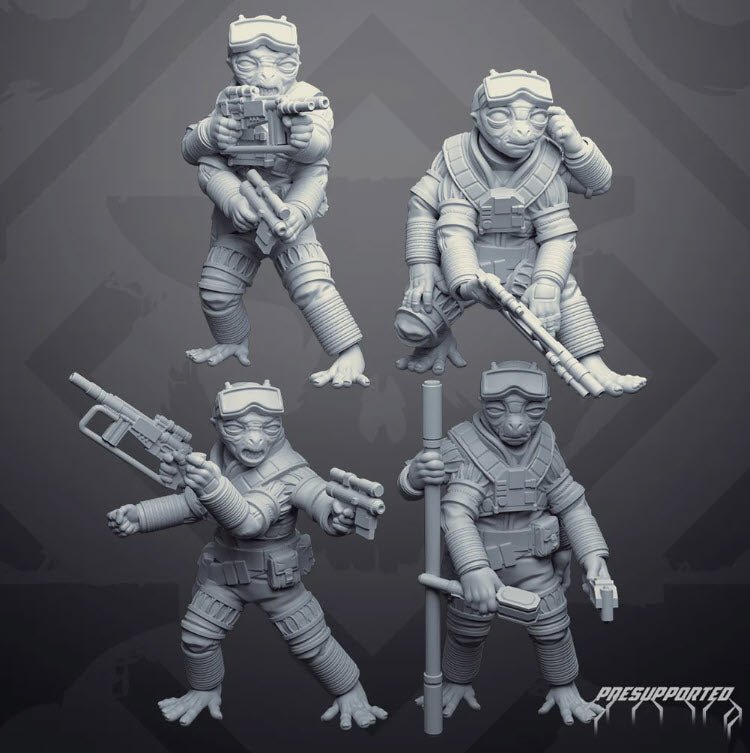4 Armed Monkey Alien Pilot Mercenary - SW Legion Compatible Miniature (38 - 40mm tall) High Quality 8k Resin 3D Print - Skullforge Studios - Gootzy Gaming