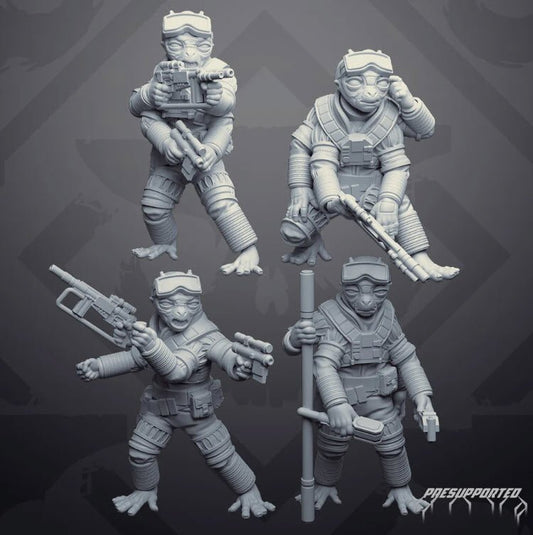 4 Armed Monkey Alien Pilot Mercenary - SW Legion Compatible Miniature (38 - 40mm tall) High Quality 8k Resin 3D Print - Skullforge Studios - Gootzy Gaming
