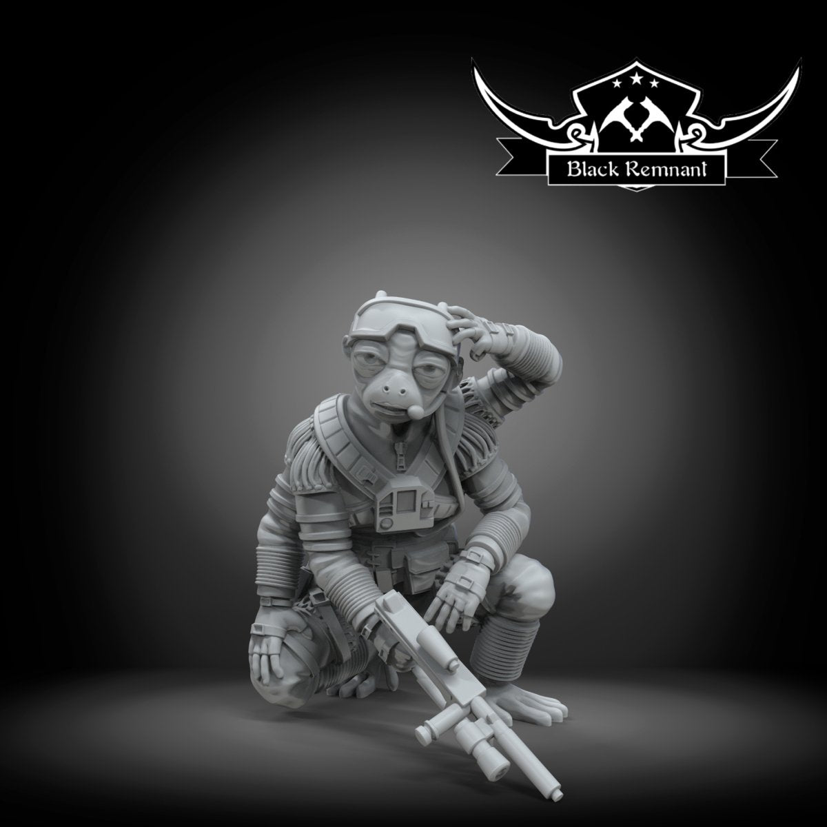 4 Arms Monkey Pilot - Single Miniature - SW Legion Compatible (38-40mm tall) Resin 3D Print - Black Remnant - Gootzy Gaming