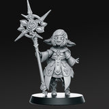 Academic Elements Summoner / Black Mage - Single Roleplaying Miniature for D&D or Pathfinder - 32mm Scale Resin 3D Print - RN EStudios - Gootzy Gaming