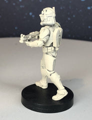 Airborne Clone Commander Miniature - SW Legion Compatible (38 - 40mm tall) Multi - Piece Resin 3D Print - Dark Fire Designs - Gootzy Gaming