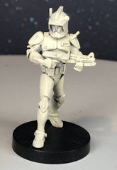 Airborne Clone Commander Miniature - SW Legion Compatible (38 - 40mm tall) Multi - Piece Resin 3D Print - Dark Fire Designs - Gootzy Gaming