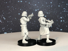 Airborne Clone Trooper Heavies Miniature - Single or Both - SW Legion Compatible (38 - 40mm tall) Multi - Piece Resin 3D Print - Dark Fire Designs - Gootzy Gaming