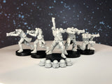 Airborne Clone Trooper Squad - 5 Mini Bundle - SW Legion Compatible (38-40mm tall) Multi-Piece Resin 3D Print - Dark Fire Designs - Gootzy Gaming