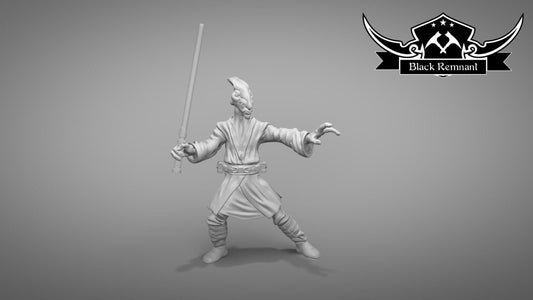 Alien Blue Wizard Master Col Miniature - SW Legion Compatible (38-40mm tall) Resin 3D Print - Black Remnant - Gootzy Gaming
