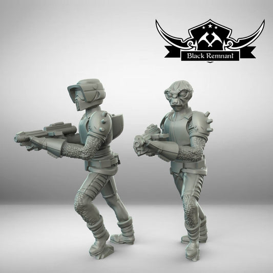 Alien Scout Pirate Miniature - SW Legion Compatible (38-40mm tall) Multi-Piece Resin 3D Print - Black Remnant - Gootzy Gaming