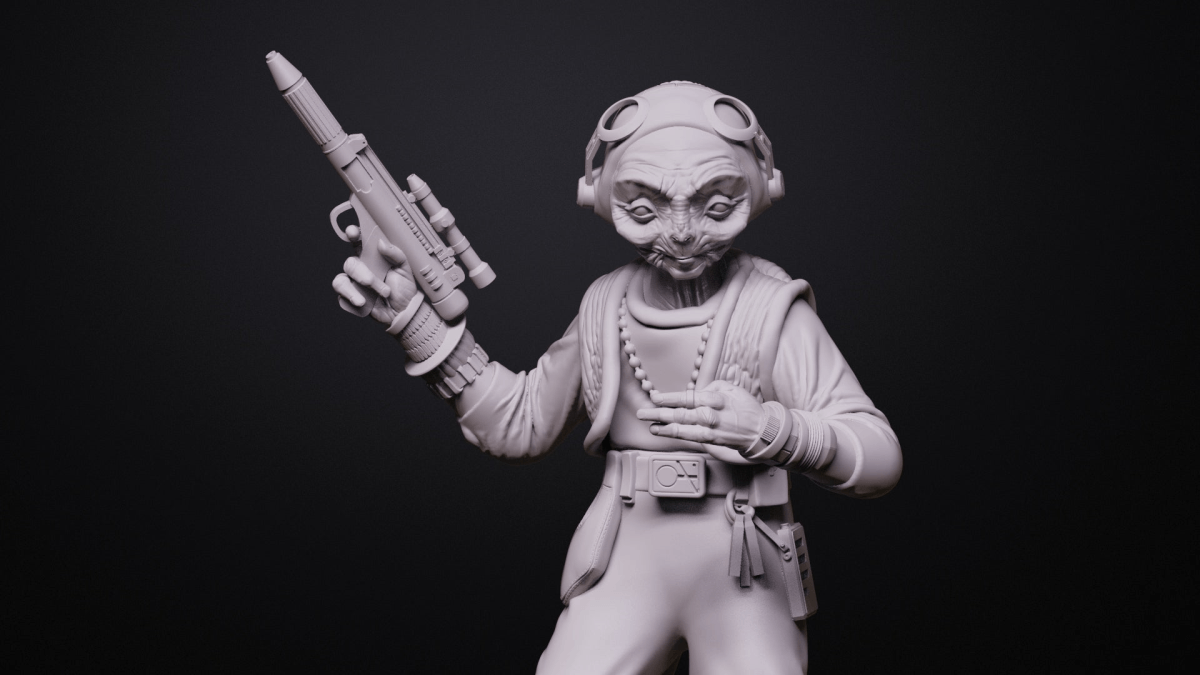 Alien Space Prophet - Mercenary Pose - Single Miniature - SW Legion Compatible (38 - 40mm tall) Resin 3D Print - Gootzy Gaming - Gootzy Gaming