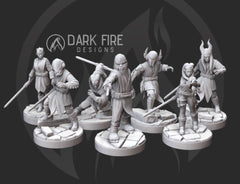 Alien Wizard Knight Miniature - SW Legion Compatible (38 - 40mm tall) Resin 3D Print - Dark Fire Designs - Gootzy Gaming
