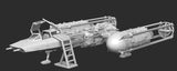 Alliance Bomber Starfighter - Large Resin Printed Model Kit - SW Legion Compatible Resin 3D Print - Dark Fire Designs - Gootzy Gaming