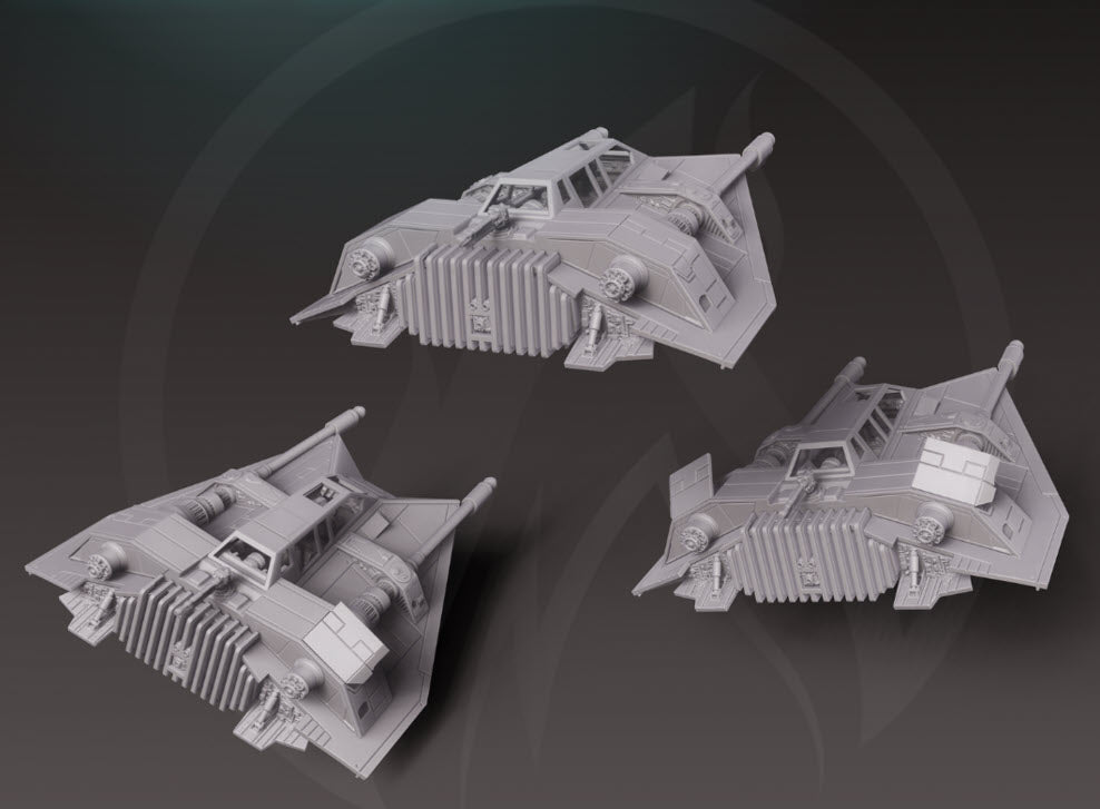 Alliance Snowspeeder - Resin Printed Model Kit - SW Legion Compatible Resin 3D Print - Dark Fire Designs - Gootzy Gaming