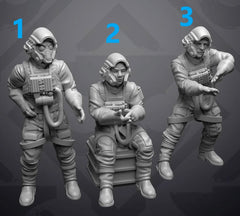 Alpha Wing Pilots Casual Idle Poses - Single Miniature - SW Legion Compatible (38 - 40mm tall) Resin 3D Print - Skullforge Studios - Gootzy Gaming